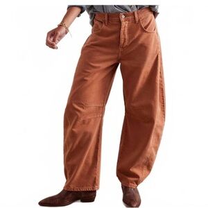 We The Free Good Luck Barrel Jeans in Ginger root size 30